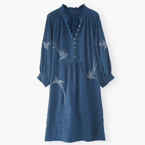Wrap London | Dresses | Wrap London Embroidered Dress In Petrol | Poshmark